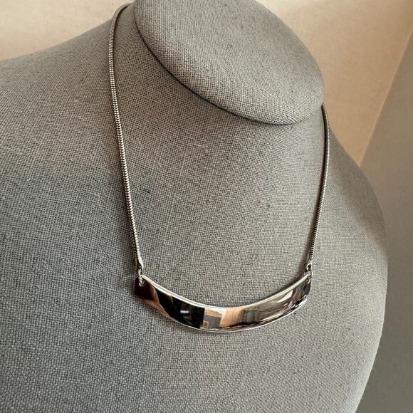 Napier Silverton Choker Necklace Signed 12 inches - Picture 1 of 12